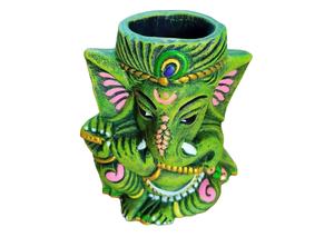 Jarrón Decorativo de Arcilla Hecho a Mano con Diseño Art Deco de Lord Ganesha (Diseño Vertical) para Decoración del Hogar, Cumpleaños - Product Image 2