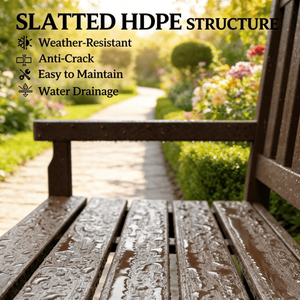 Panca da Giardino per Esterni, Elegante Arredo da Patio per Sedute Confortevoli - Product Image 4