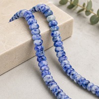 Perles en pierre naturelle Lapis Lazuli Zed 8x5mm, rondelles, pour bijoux faits main, accessoires de collier, marque Jaunty, modèle MGB-223