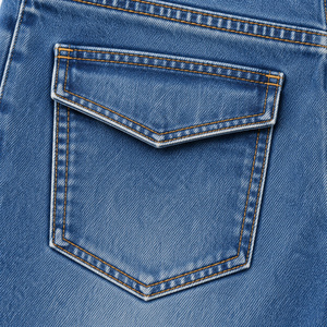 Jean en denim pour femme, coupe droite, taille mi-haute, avec poches à rabat - Bleu moyen - Product Image 4