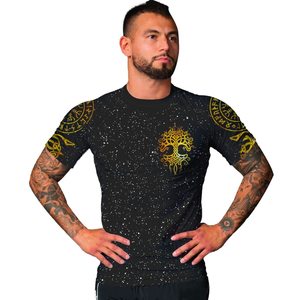 เสื้อแรชการ์ดสั่งทำพิเศษ OEM สำหรับทุกเพศ UPF 50 ผ้าดำน้ำระบายอากาศได้ดี ป้องกันกลิ่น ผลิตจากโพลีเอสเตอร์ ขายส่ง OEM - Product Image 2