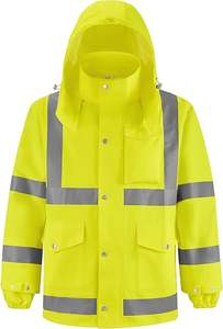 Chaqueta de Seguridad Reflectante de Alta Visibilidad |   Chaqueta de Trabajo Industrial para Trabajadores de la Construcción y Carreteras - Fabricante de Fábrica - Product Image 2