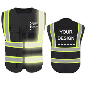Gilet de sécurité haute visibilité en polyester imperméable et réfléchissant de classe 2 ANSI/EN ISO avec logo personnalisé - Product Image 1