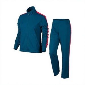 Chándal Deportivo para Hombre con Rayas Azules y Rojas, Cierre Completo, Cuello Alto, Estilo Deportivo, Poliéster, para Otoño, Corte Regular, Bolsillos Laterales - Product Image 5