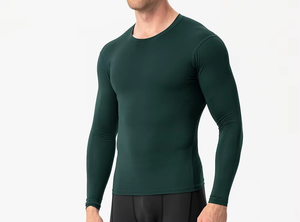 T-shirt de compression à manches longues pour homme, respirant, pour la gym, la course et l'entraînement, idéal pour les sports de plein air – Vente en gros - Product Image 5
