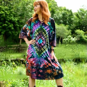 Beautiful Elegant Handmade Indian Viscose <b>Kaftan</b> Women Three Quarter Sleeve Long Maxi Tie Dye Straight <b>Summer</b> Gift Her Wholesale - Product Image 2