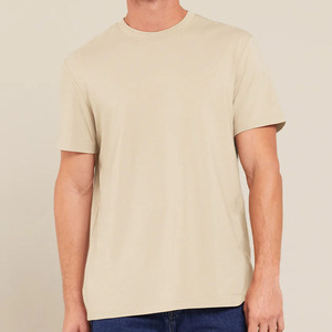 T-shirt à manches courtes pour homme, col rond, 100% coton, coupe classique, couleur unie, impression personnalisée, logo sur le devant, respirant, séchage rapide, décontracté - Product Image 1