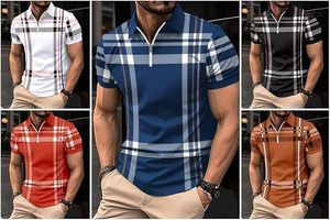 Chemises Polo Homme 2025 à Manches Courtes, Polo Casual, T-Shirt Polo Color Block, Coupe Slim, Chemises de Golf - Product Image 6