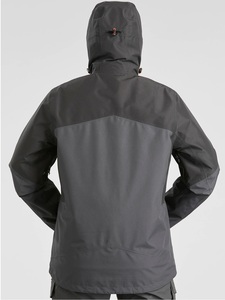 Veste matelassée noire à capuche pour homme, imperméable, fermeture éclair sur le devant, col montant, style sportif, vêtement d'hiver, couleur unie, coupe classique - Product Image 4