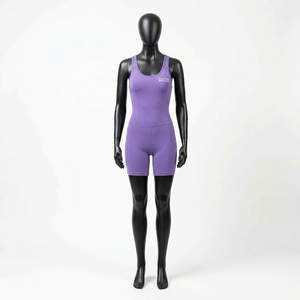Custom Plus Size Eco-Friendly Jumpsuit Four-<b>Way</b> Stretch Quick Dry Sportswear Plus Size Gym Jumpsuit - Product Image 1