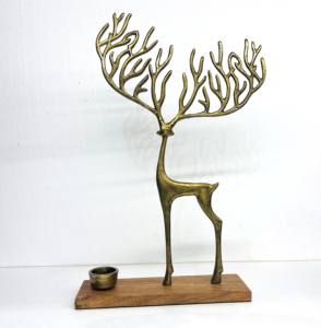 Elegante Escultura Metálica Vertical de Reno, Hecha a Mano, Diseño Moderno, Ecológica, Forma Personalizada, Logotipo, Decoración de Mesa para Bodas - Product Image 5