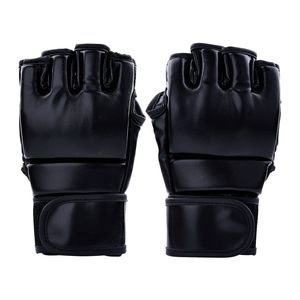 Guantes Profesionales de Boxeo MMA con Dedos Separados, de Cuero, para Entrenamiento y Combate, con Correa de Muñeca con Cierre de Gancho y Bucle, para Gimnasio, Artes Marciales, Unisex - Product Image 1