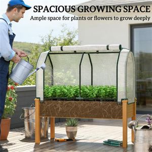 Lit surélevé avec bac à plantes en sable pour pots et jardinières - Product Image 4