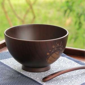 Tazón de Sopa de Madera Natural Ecológico, Hecho a Mano, Estilo Japonés, Tazón Redondo de Madera para Servir Ensaladas, Vajilla con Logotipo Personalizado, Tazones de Madera - Product Image 1
