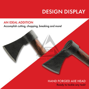 Custom Size & <b>Weight</b> High Quality Flat Backed Bearded Axe with Wood Handle for Wood Cutting-Low Price Hot Selling Bulk Quantity - Product Image 6
