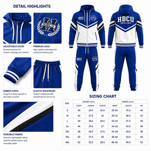 Ensemble de survêtement HBCU personnalisé de qualité supérieure pour hommes et femmes, vêtements de sport avec logo brodé - Product Image 2