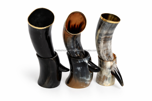 Cuerno Vikingo Hecho a Mano, Taza de Cerveza de Cuerno de Buey Natural, Jarra Nórdica Medieval, Regalo Rústico Personalizado al por Mayor, Decoración Coleccionable - Product Image 6