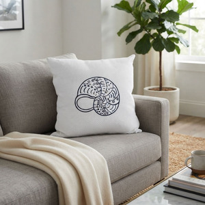 Housse de coussin carrée en coton blanc à volants, brodée sur mesure, amovible et lavable, pour siège, vente en gros - Product Image 4