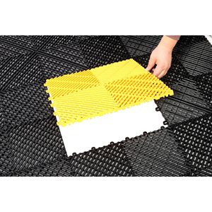 25 Pezzi Tappetini Antiscivolo in Plastica a Incastro per Garage, Dimensioni 15.6"x15.6", Design a Piastrelle con Drenaggio - Product Image 6