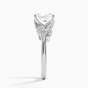 BOJ <b>Ring</b> 033 Radiant Cut <b>925</b> <b>Silver</b> Canopy Diamond & Rhodium Plated Wedding <b>Ring</b> 2ct D Color VVS1 Moissanite GRA Certified <b>Ring</b> - Product Image 3