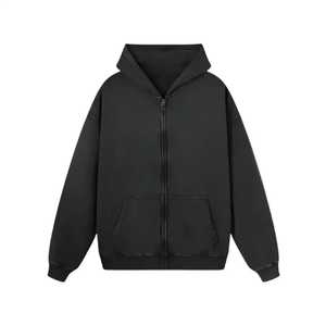 Custom High Quality Heavyweight Winter Streetwear <b>Fleece</b> Digital Printing Oversized Vintage Acid Wash Hoodie Blank <b>Zipper</b> - Product Image 2