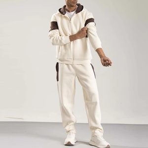 Conjunto Deportivo de Algodón para Hombre, Dos Piezas, Sudadera con Capucha y Pantalones Jogger, Ropa Deportiva Informal de Calle, para Gimnasio, Moda Casual, Buena Calidad - Product Image 2