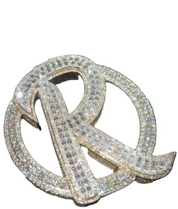 Beautiful Moissanite R Liter Customized Pendant Moissanite Sterling Silver Pendant Gift for Her - Product Image 2