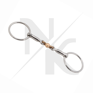 Bocado de Doble Articulación de Acero Inoxidable de Calidad Premium para Caballos con Anillo Suelto y Eslabón de Bola de Cobre con Anillos de Acero Inoxidable - Productos Ecuestres - Product Image 2