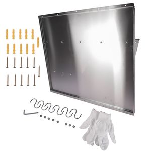 36 X 30.7 Inch Stainless Steel Range Hood Wall Shield Rectangle Backsplash <b>Storage</b> Shelf for Range Hood <b>Kitchen</b> <b>Storage</b> Solution - Product Image 3