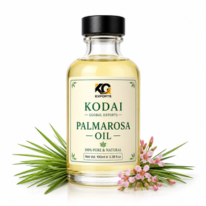 Huile Essentielle de Palmarosa Pure et Naturelle 100g 100% Pure et Naturelle du Tamil Nadu pour Massage et Soins de la Peau avec Prise US - Product Image 1