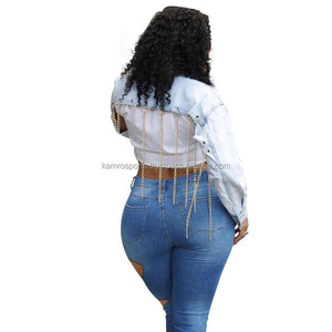 Venta caliente de alta calidad de las mujeres de cintura alta Slim Fit Jeans Nuevo Otoño/Invierno Pure Color Jeans Mujer White Zipper Jeans - Product Image 6