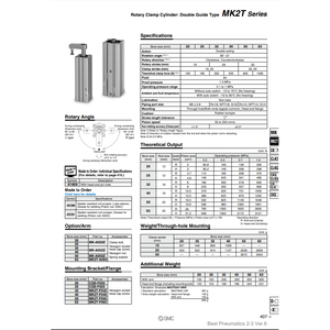 Catégorie de produit Cylindre MK2TB25-20R à pince rotative SMC Pneumatics - Product Image 3