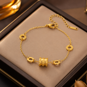 Joyería de Acero Inoxidable al por Mayor, Brazalete de Acero Inoxidable con Baño de Oro de 18 Quilates, Diseño de Espina de Serpiente, Accesorios para Mujer - Product Image 4