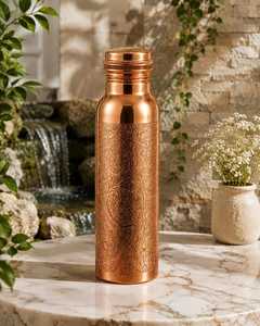 Bouteille d'eau en cuivre 34oz 100% cuivre pur, artisanale, ayurvédique, écologique, avec couvercle anti-fuite, sans BPA, MSR Overseas Men - Product Image 2