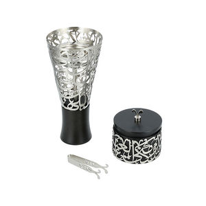 Juego de quemador de incienso metálico de lujo con soporte decorativo para incienso, quemador de oud árabe y contenedor de almacenamiento - Product Image 1