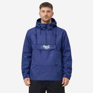 Custom <b>Men</b> <b>Jacket</b> Hooded <b>Pullover</b> Windbreaker Front Pocket Waterproof Lightweight Outdoor Streetwear Wholesale Supplier USA - Product Image 1