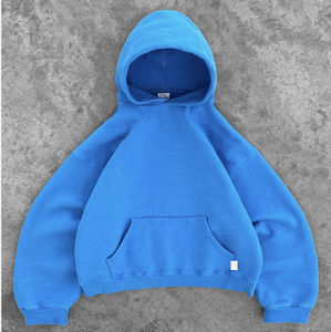 Sweat à capuche personnalisé en coton mélangé imprimé numériquement, coupe ample unisexe grande taille, épaules tombantes, 100 % coton, tricot épais pour l'hiver - Product Image 1