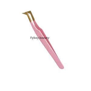 Pinzas de extensión de pestañas de mármol de primera calidad, pinzas de punta de fibra, pinzas de 90 grados - Product Image 2