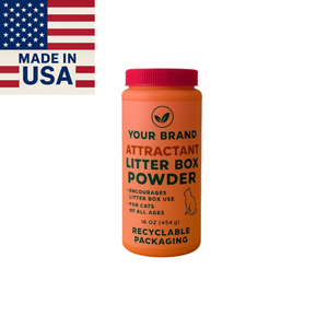 Aromasong Int. Polvo Atrayente Clásico para Arenero de Marca Privada 32oz Ecológico con Perfume Fresco en Spray para Gatos ALB01 - Product Image 1