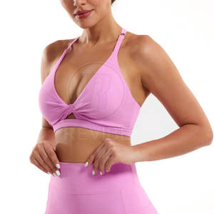 Conjunto de Yoga para Mujer de Alta Calidad, Marca Privada, Personalizado con Logotipo Frontal, 2 Piezas, Spandex/Nailon, Secado Rápido, Bajo Precio, Hecho en Pakistán - Product Image 3