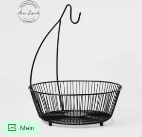 Bol en fil métallique blanc, design minimaliste, bol de service en métal durable pour la décoration de la maison - Product Image 2