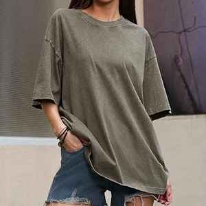 T-shirt vintage personnalisé délavé à l'acide, impression personnalisée, épaules tombantes, streetwear, t-shirt surdimensionné effet usé - Product Image 4