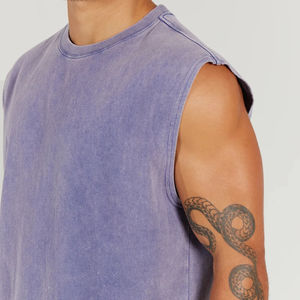 Débardeur de sport pour homme en coton tricoté, écologique, respirant, séchage rapide, style urbain, pour la gym, l'entraînement et le fitness - Product Image 5