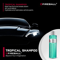Shampooing automobile Fireball Tropical 500ml, haute mousse, pH neutre (vert émeraude) pour voitures, motos, SUV, parfum doux/frais, respectueux de la peinture