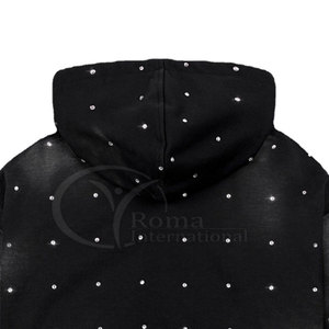 Sudadera con Capucha Personalizada para Hombre y Mujer, de Primera Calidad, Estilo Urbano, Lavado Ácido, con Pedrería, Sudadera de Felpa Gruesa, 100% Algodón - Product Image 5