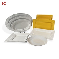 Ensemble de plateaux en plastique mélamine écologique de haute qualité vaisselle commerciale incassable servant de grands plats Collection de plantes