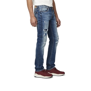 Jeans ajustados para hombre, rasgados, desgastados, con efecto desgastado, pantalones vaqueros para hombre - Product Image 3