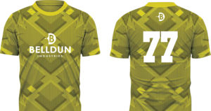 ชุดเสื้อเจอร์ซีย์กีฬาสีเขียวคลาสสิกสำหรับผู้ชาย แบบสั้น ผลิตจากโพลีเอสเตอร์ 100% รุ่นใหม่ล่าสุด ชุดฟุตบอลพร้อมสกรีนโลโก้ตามสั่ง - Product Image 4