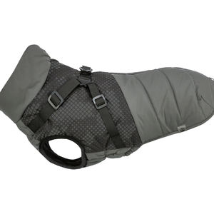 Pontis Reflect Winter Coat for <b>Pets</b> with <b>Harness</b> S Grey Stylish <b>Pet</b> Clothes - Product Image 1