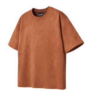 T-shirt décontracté surdimensionné pour homme, couleur unie, style vintage, délavé à l'acide, 100 % coton, manches courtes, anti-plis, respirant - Product Image 4